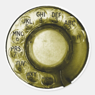 Phone Dialler Classic Round Sticker