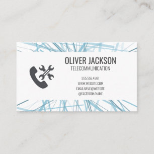 Phone Hardware Icon   Abstract Lines Business Card