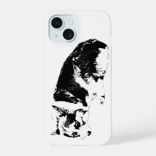 Phone Ink, Bold Corgi iPhone 15 Case