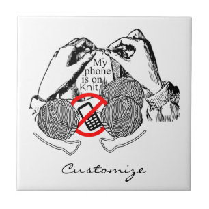 Phone is on Knit Thunder_Cove Ceramic Tile