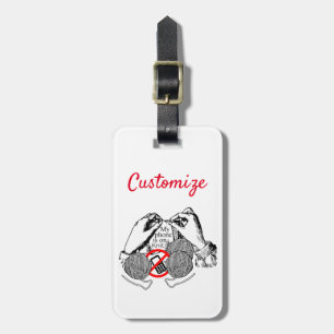 Phone is on Knit Thunder_Cove Luggage Tag
