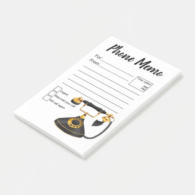 Phone Memo Post-it Notes (Angled)