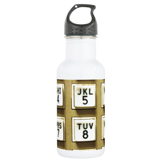 Phone Numbers 532 Ml Water Bottle (Front)