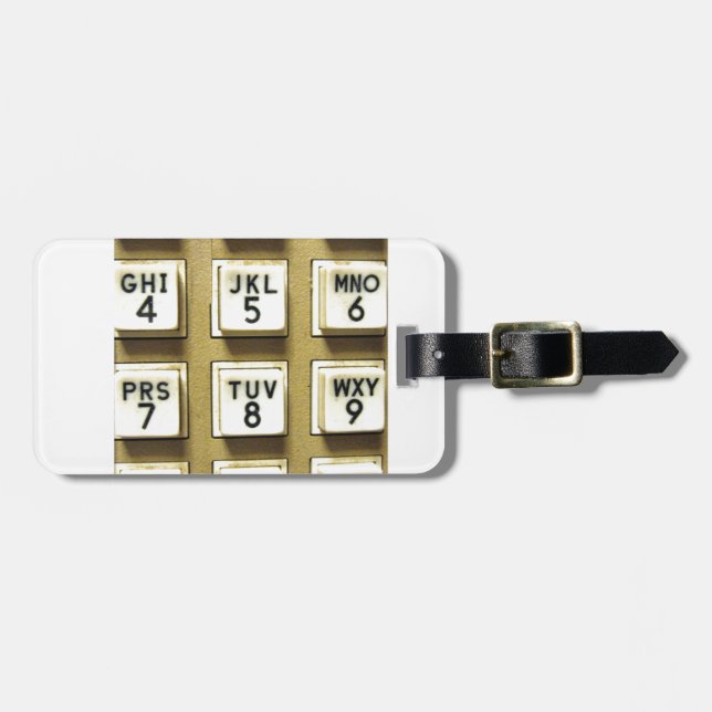 Phone Numbers Luggage Tag (Front Horizontal)