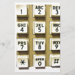 Phone Numbers Stationery