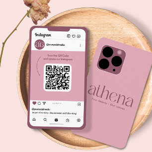 Phone Pink Instagram Business Card