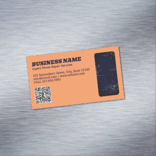 Phone Repair QR Magnetic Business Card