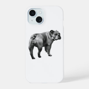Phone Sketch, Bold Bulldog iPhone 15 Case