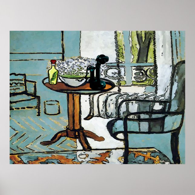 Phone Table, Matisse Style Poster (Front)