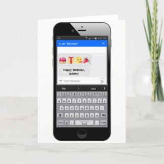 Phone Text Message - Happy Birthday Card