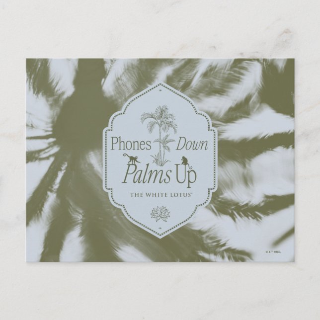 Phones Down, Palms Up - The White Lotus Postcard (Front)