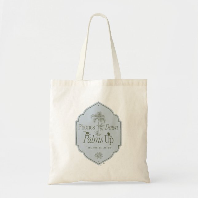 Phones Down, Palms Up - The White Lotus Tote Bag (Front)