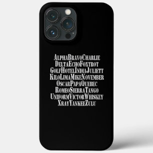 PHONETIC ALPHABET / CODE WORDS iPhone 13 PRO MAX CASE