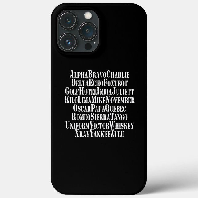 PHONETIC ALPHABET / CODE WORDS Case-Mate iPhone CASE (Back)