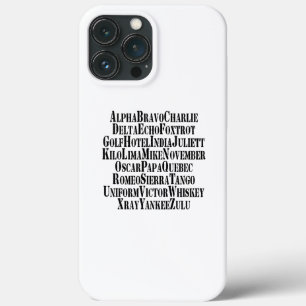 PHONETIC ALPHABET / CODE WORDS iPhone 13 PRO MAX CASE