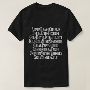 PHONETIC ALPHABET / CODE WORDS T-Shirt