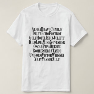 PHONETIC ALPHABET / CODE WORDS T-Shirt