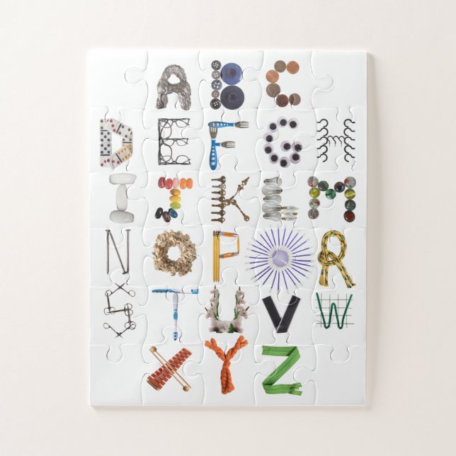 Phonetic Alphabet Every Day Object Alphabet Puzzle (Vertical)