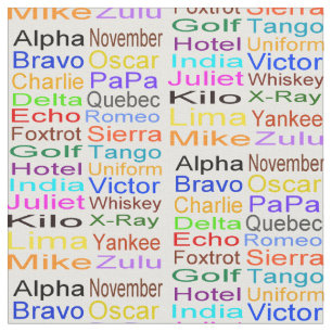Phonetic Alphabet Fabric