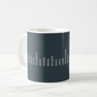 Phonetic Alphabet NATO A Z Signal Reference Coffee Mug