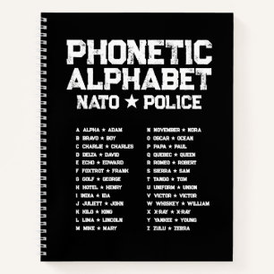 Phonetic Alphabet NATO ★ Police — Black Tactical Notebook