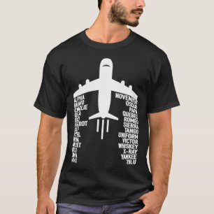 Phonetic Alphabet Pilot Aeroplane 1 T-Shirt