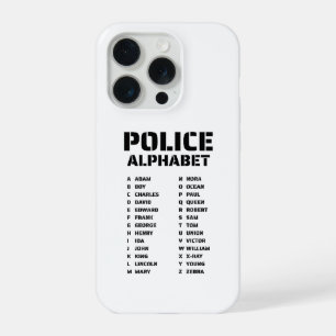 Phonetic Alphabet Police iPhone 15 Pro Case