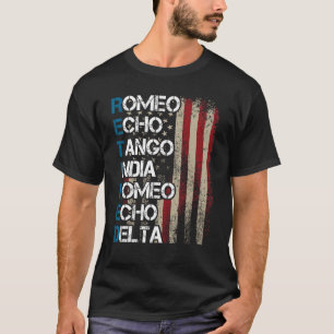 Phonetic Alphabet Retired Veteran Retirement Army T-Shirt