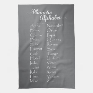 Phonetic Alphabet Teacher Cadet Training Spelling Tea Towel