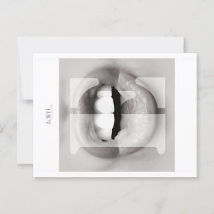 Phonetic Love Mouth Art  E Postcard
