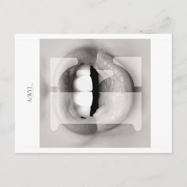 Phonetic Love Mouth Art  E Postcard (Front)