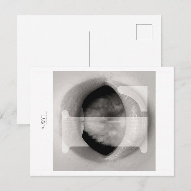 Phonetic Love Mouth Art L Postcard (Front/Back)