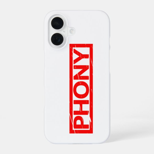 Phoney Stamp iPhone 16 Case (Back)