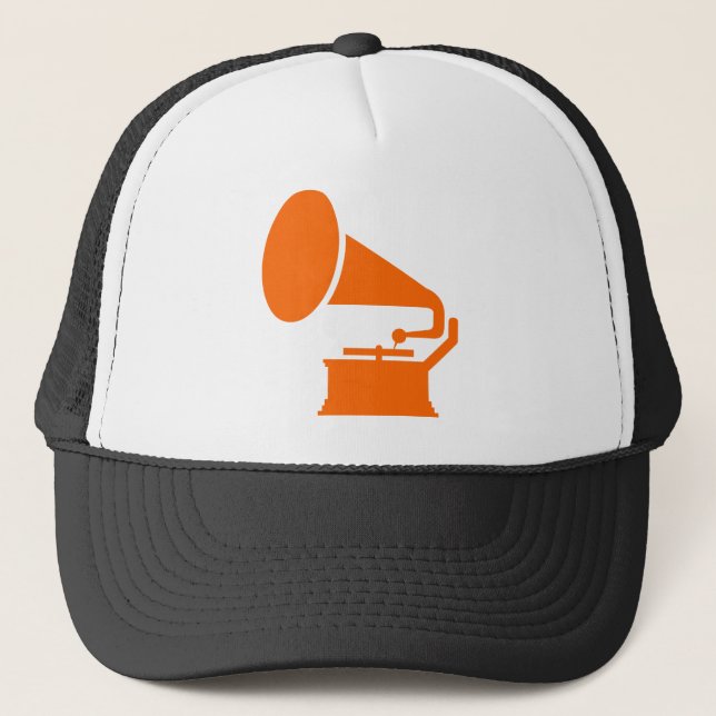 Phonograph - Orange Trucker Hat (Front)