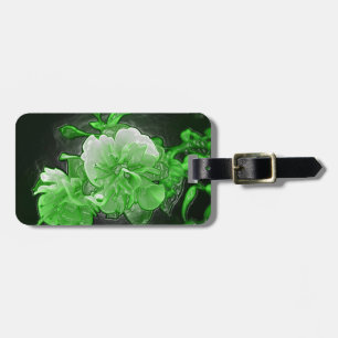 Phosphor flowers luggage tag
