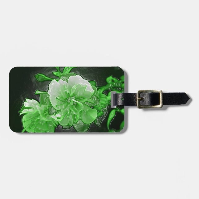 Phosphor flowers luggage tag (Front Horizontal)
