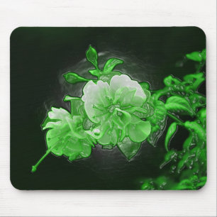 Phosphor flowers mouse pad