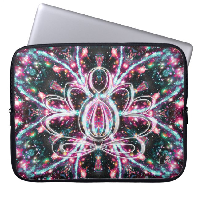 Phosphorescence Zen Lotus Laptop Sleeve (Front)