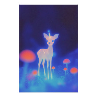 Phosphorescent Crystal Fawnicorn Photo Print