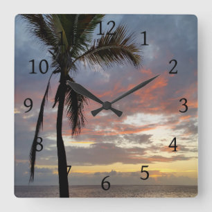 Photo 12 Sea Ocean Square Wall Clock