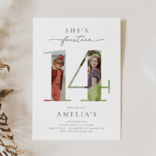Photo 14th Birthday Invitation