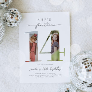 Photo 14th Birthday Invitation