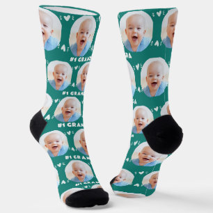 Photo #1 Grandpa Dark Teal Father's Day Socks