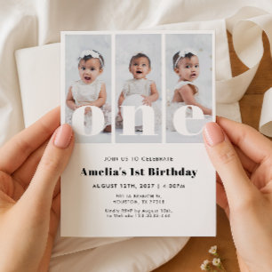 Photo 1st Birthday Invitation