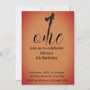 Photo 1st Joint Part Birthday Invitation Portrait 