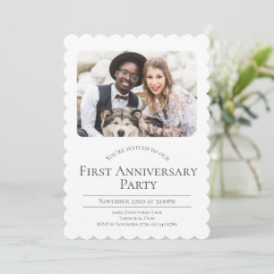 Photo 1st Wedding Anniversary Invitation