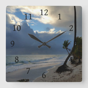 Photo 20 ocean beach square wall clock