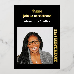 Photo 21st Birthday Black Gold