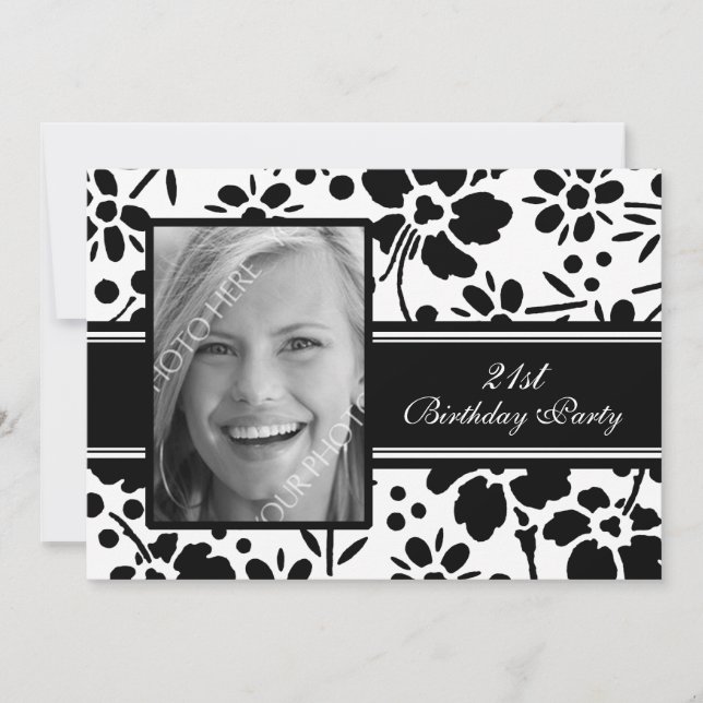 Photo 21st Birthday Party Invitations (Front)
