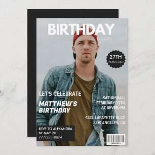 Photo 27th birthday invitations for him Magazine